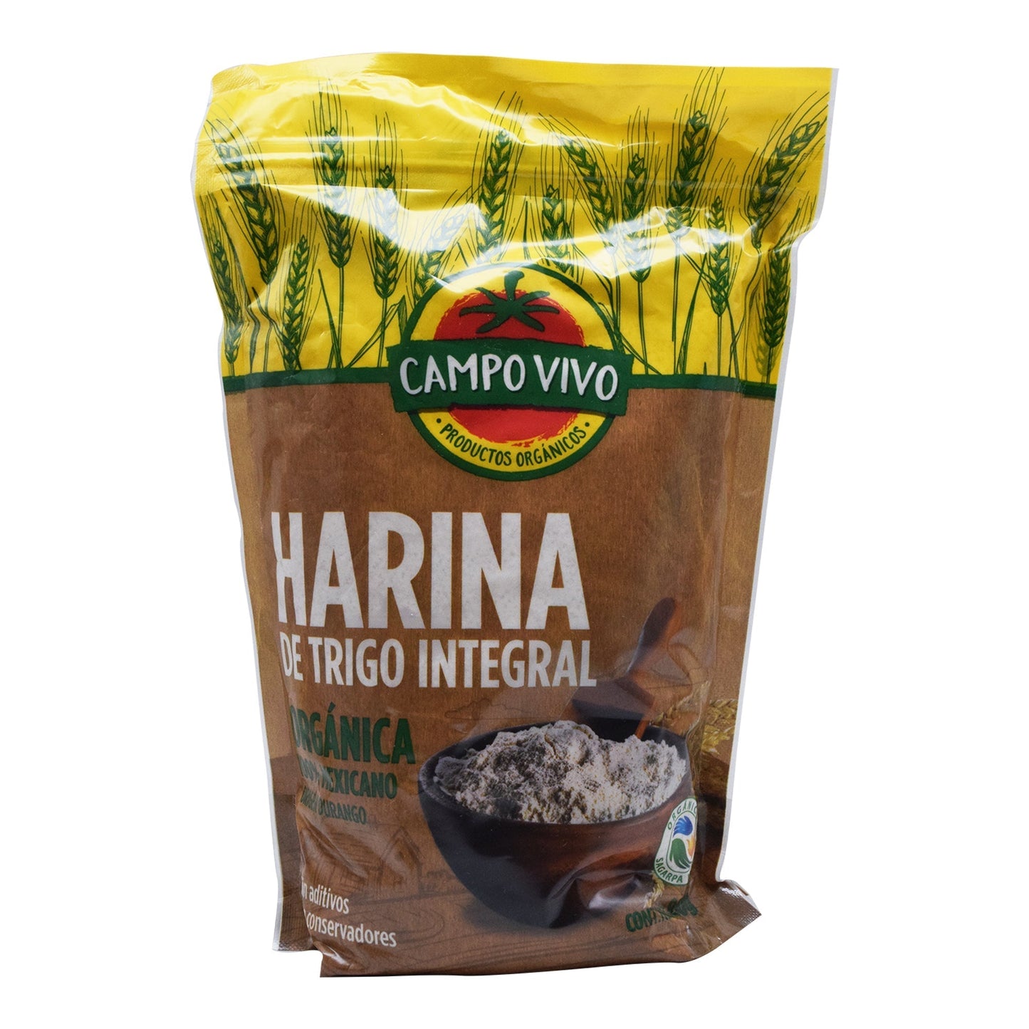 Harina De Trigo Integral Organico 800 G (CAMPO VIVO)