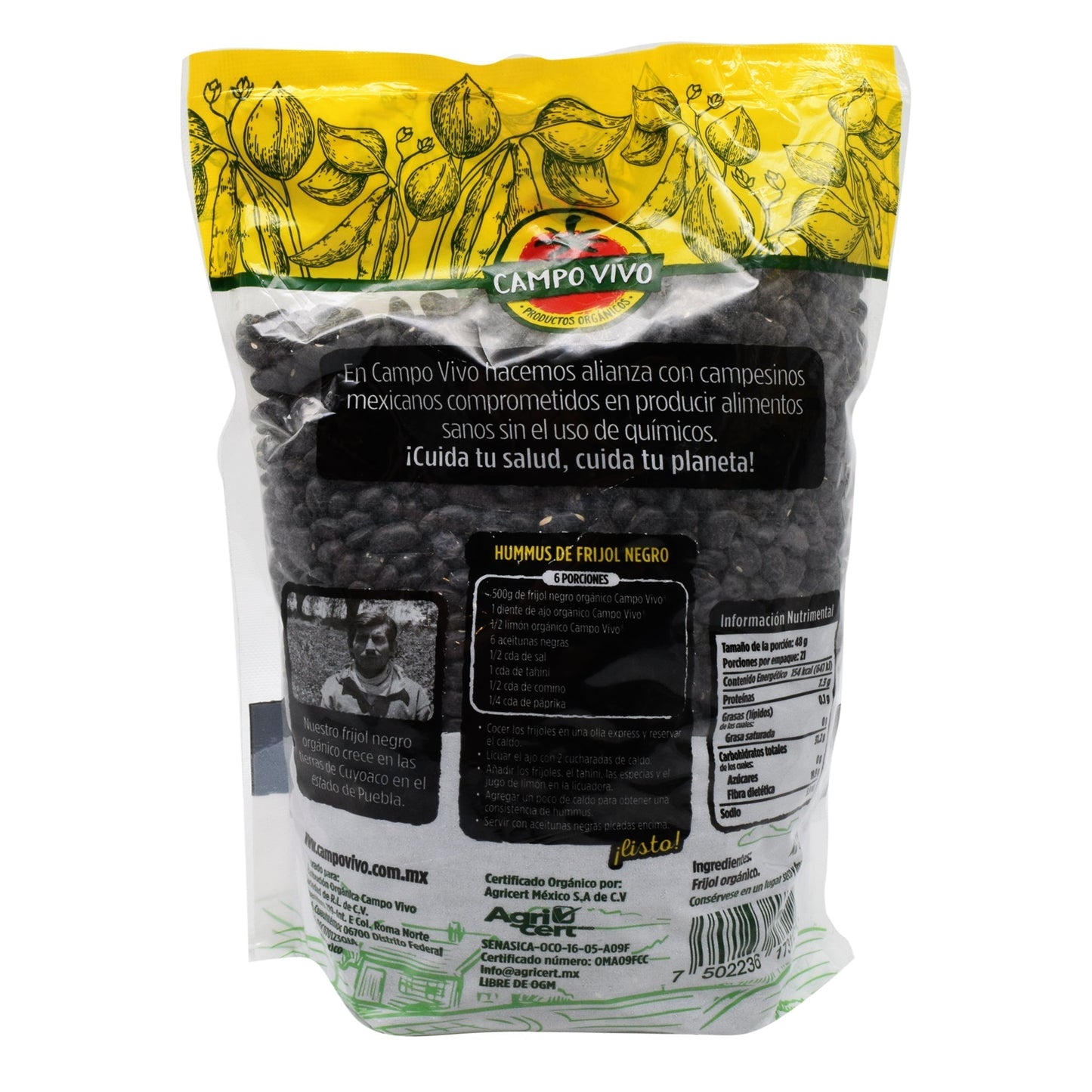 Frijol Negro Organico 1 Kg (CAMPO VIVO)
