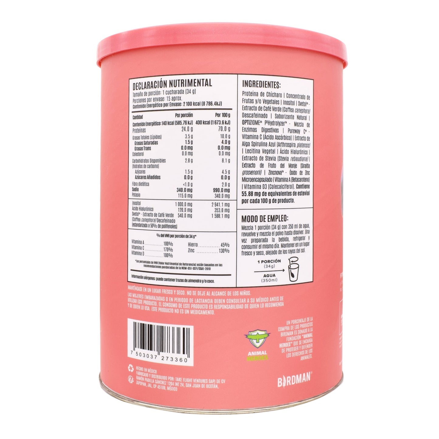 Proteina Vegetal Blueberry 510 G (BIRDMAN)