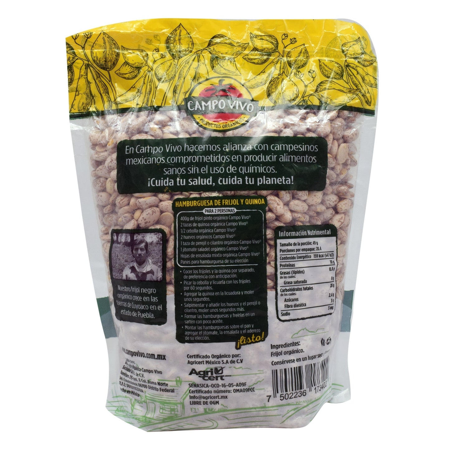 Frijol Pinto Organico 1 Kg (CAMPO VIVO)
