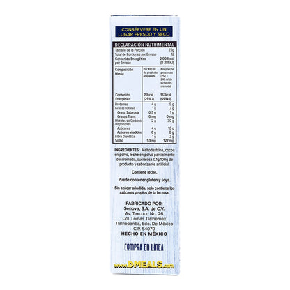 Chocolate En Polvo Sin Azucar 300 G (D MEALS)