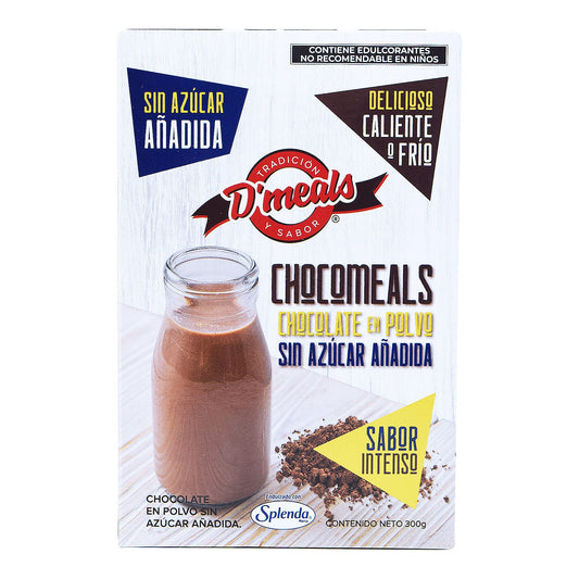 Chocolate En Polvo Sin Azucar 300 G (D MEALS)
