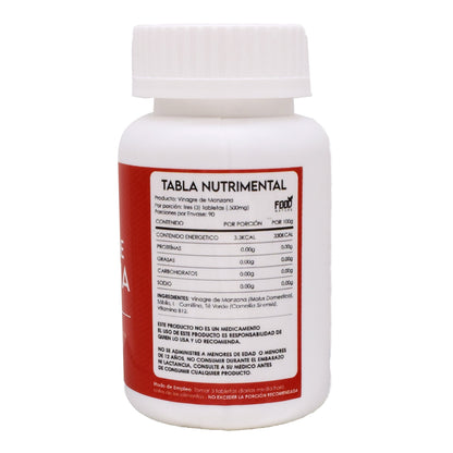 Vinagre de Manzana 90 Tabletas FOODNATURE – Digestión, control de peso