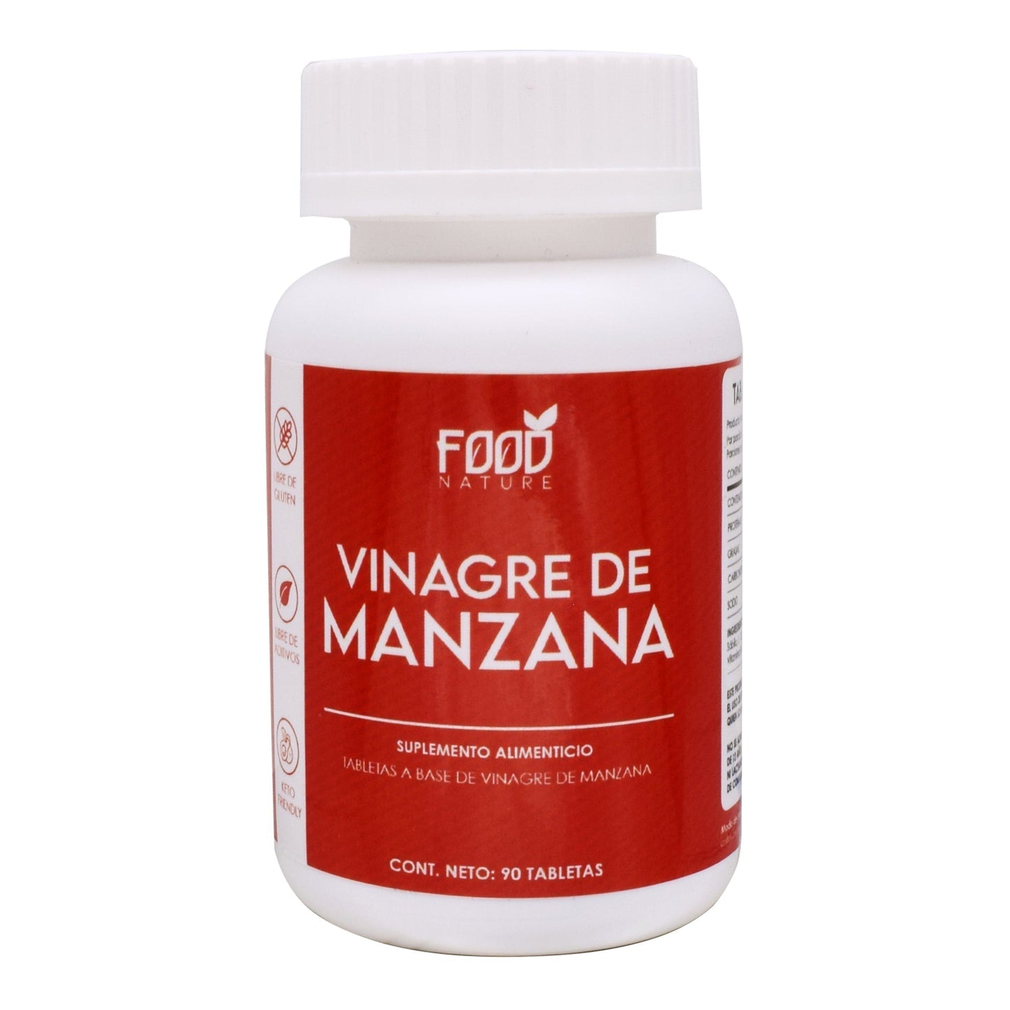 Vinagre de Manzana 90 Tabletas FOODNATURE – Digestión, control de peso