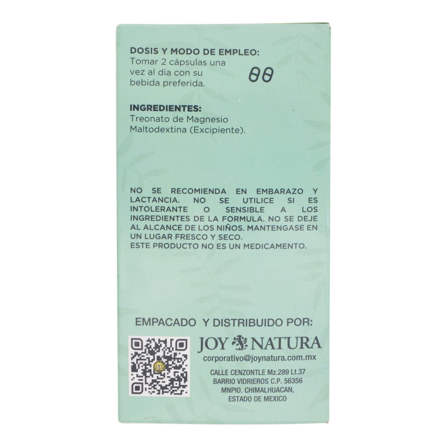 Treonato De Magnesio 60 Cápsulas (JOY NATURA)