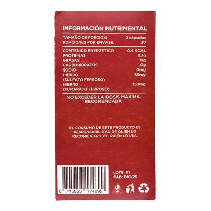 2 Hierros 60 Cápsulas (JOY NATURA)
