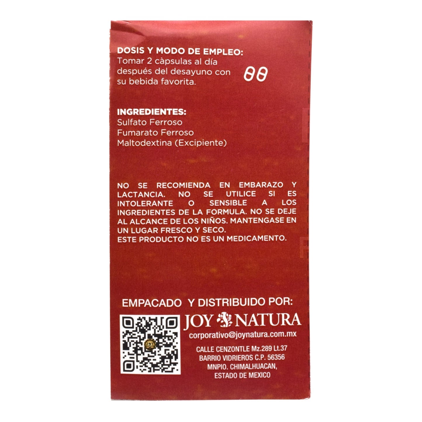 2 Hierros 60 Cápsulas (JOY NATURA)