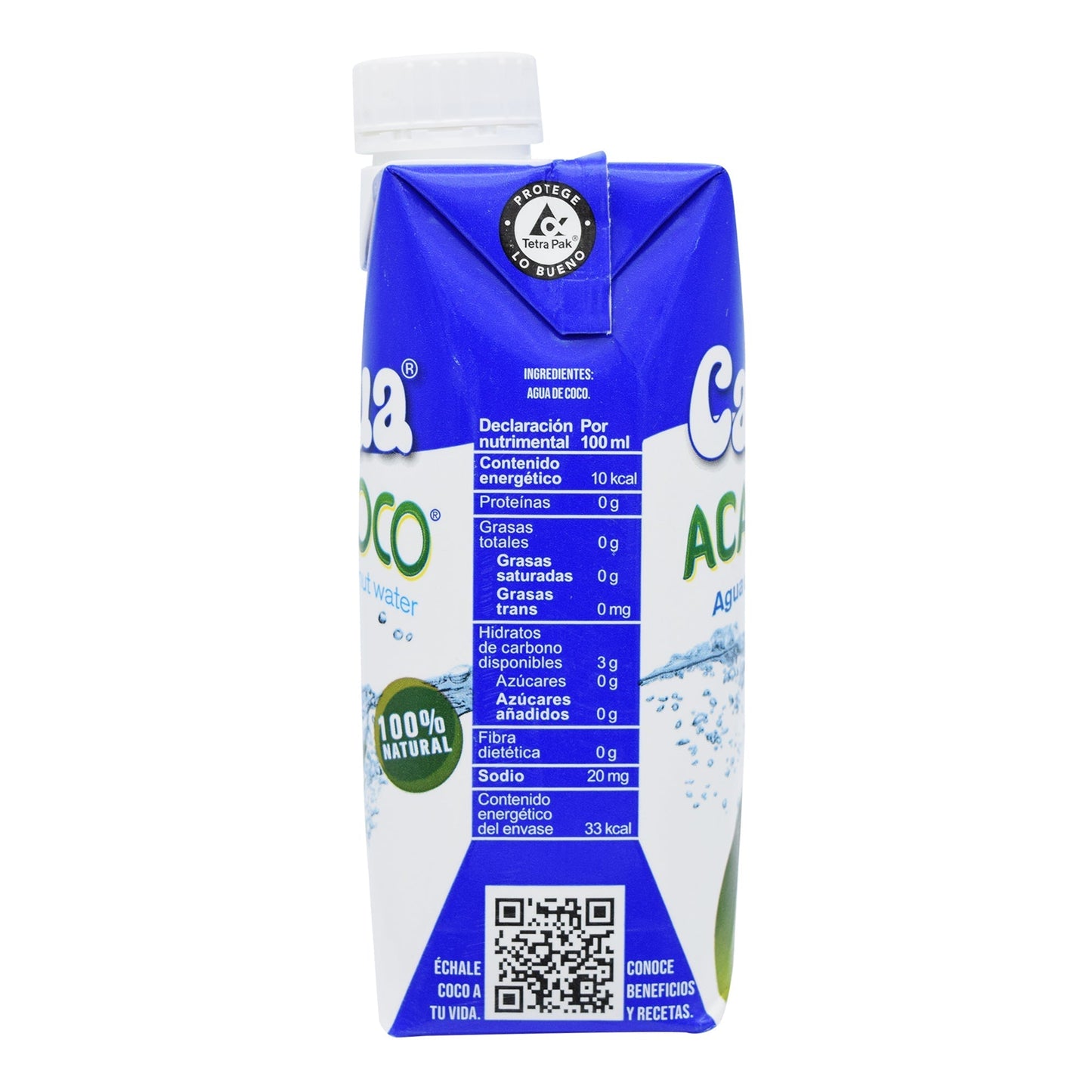 Agua De Coco Natural 330 Mililitros (ACAPULCOCO)