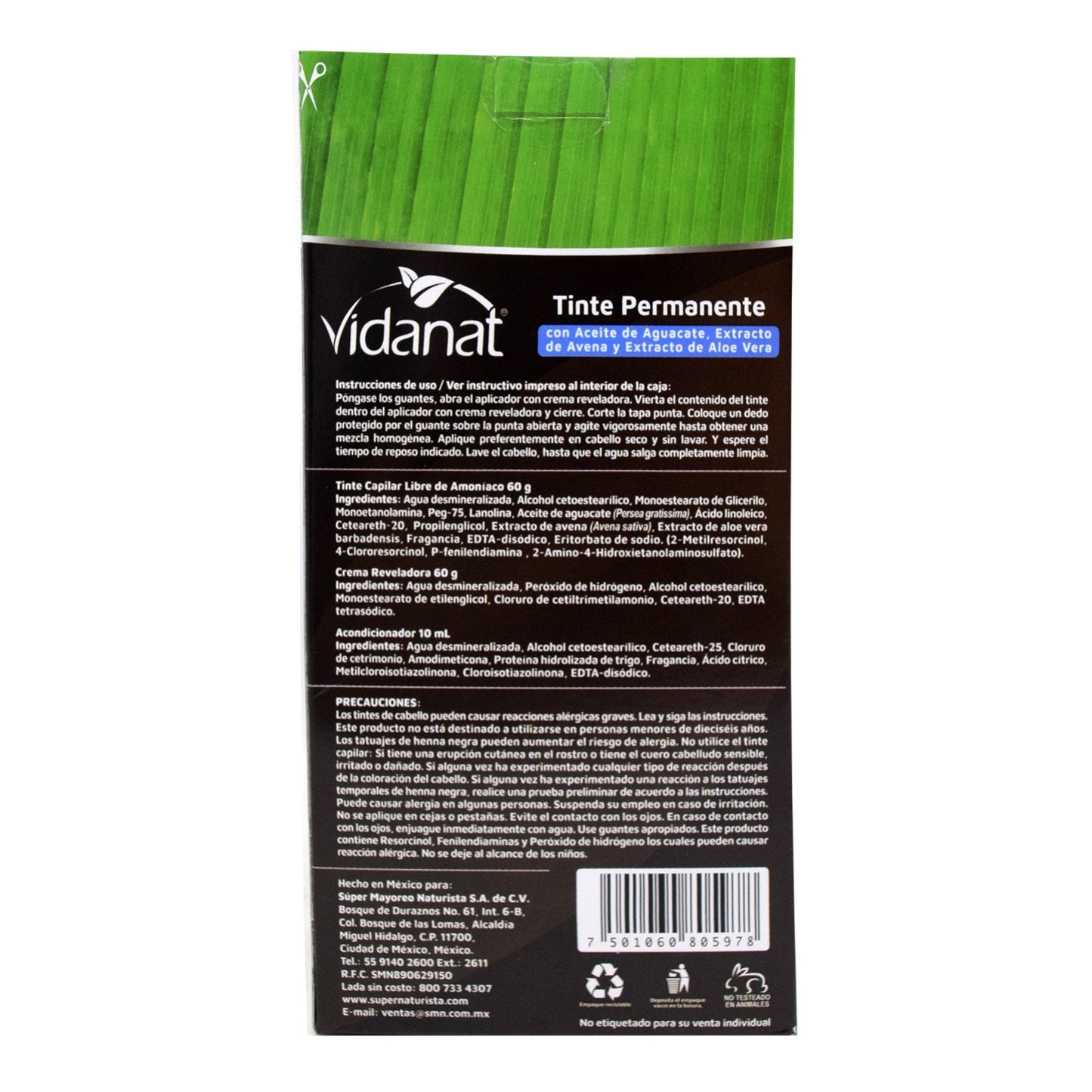 Tinte Castaí±o Claro 60 G (VIDANAT/CUIDADO PERS)