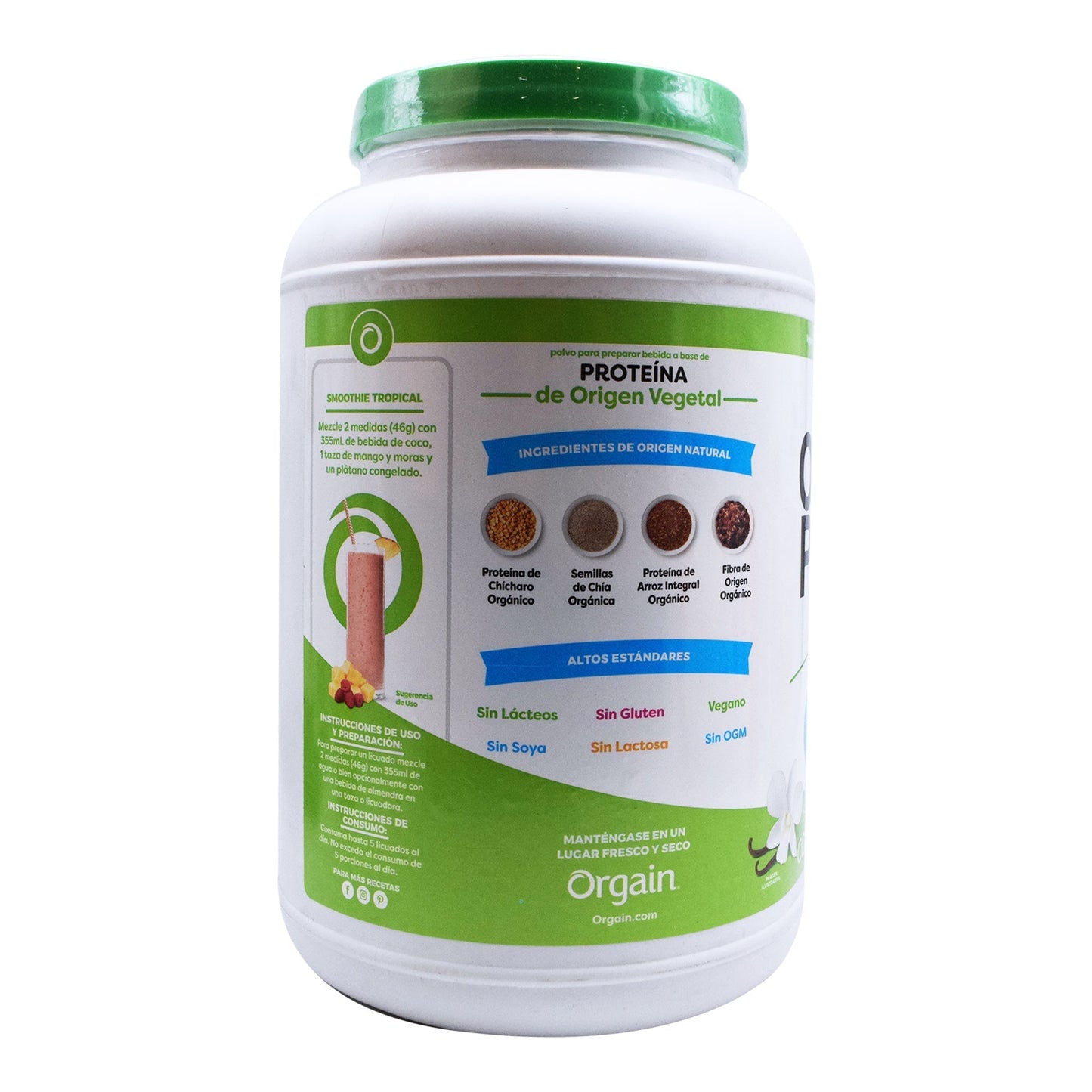 Proteina Vegetal  Vainilla Organica 1.2 Kg (ORGAIN)