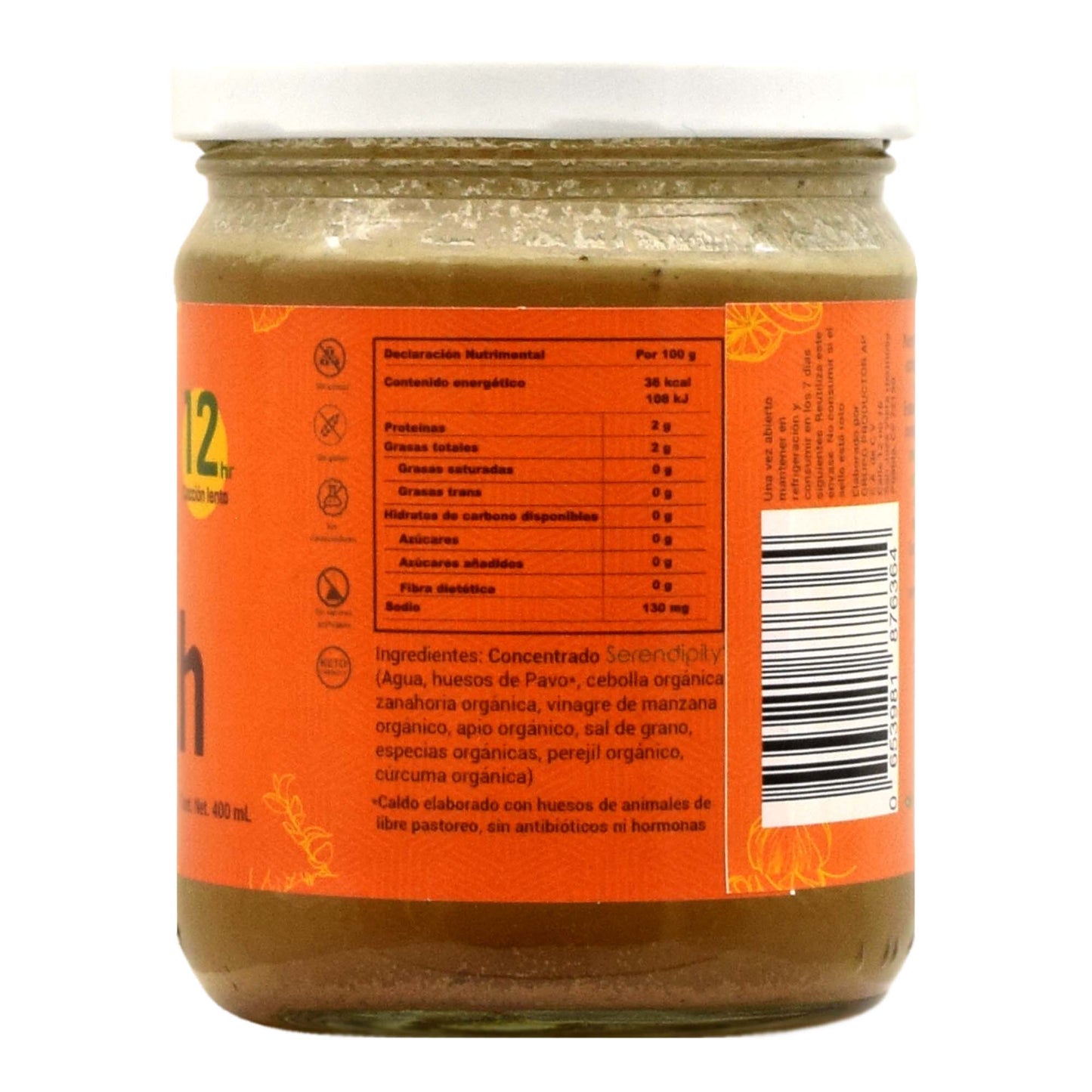 Caldo de Huesos de Pavo 400 ml SERENDIPITY – Nutrición natural para articulaciones