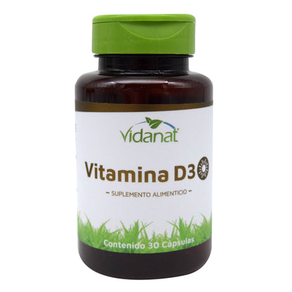 Vitamina D3  30 Cápsulas (VIDANAT/VITAMINAS)