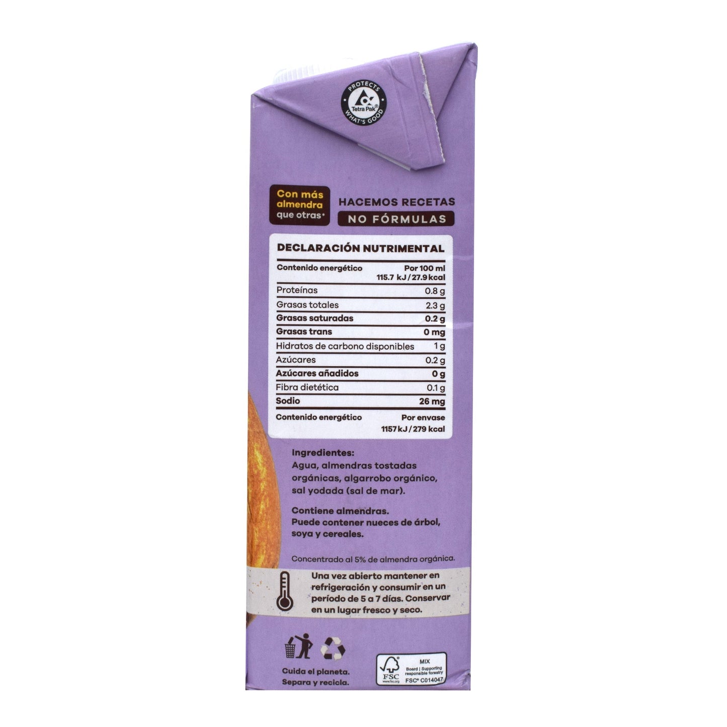 Bebida De Avena Organica 1 L (REAL NATURAL)