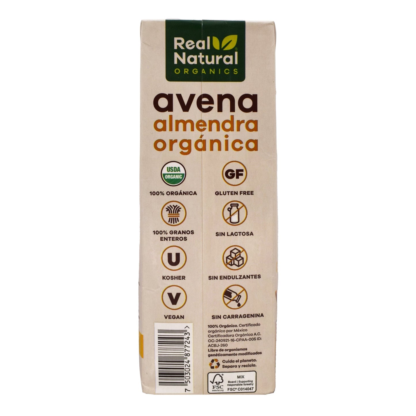 Bebida De Almendra Y Avena 1 L (REAL NATURAL)