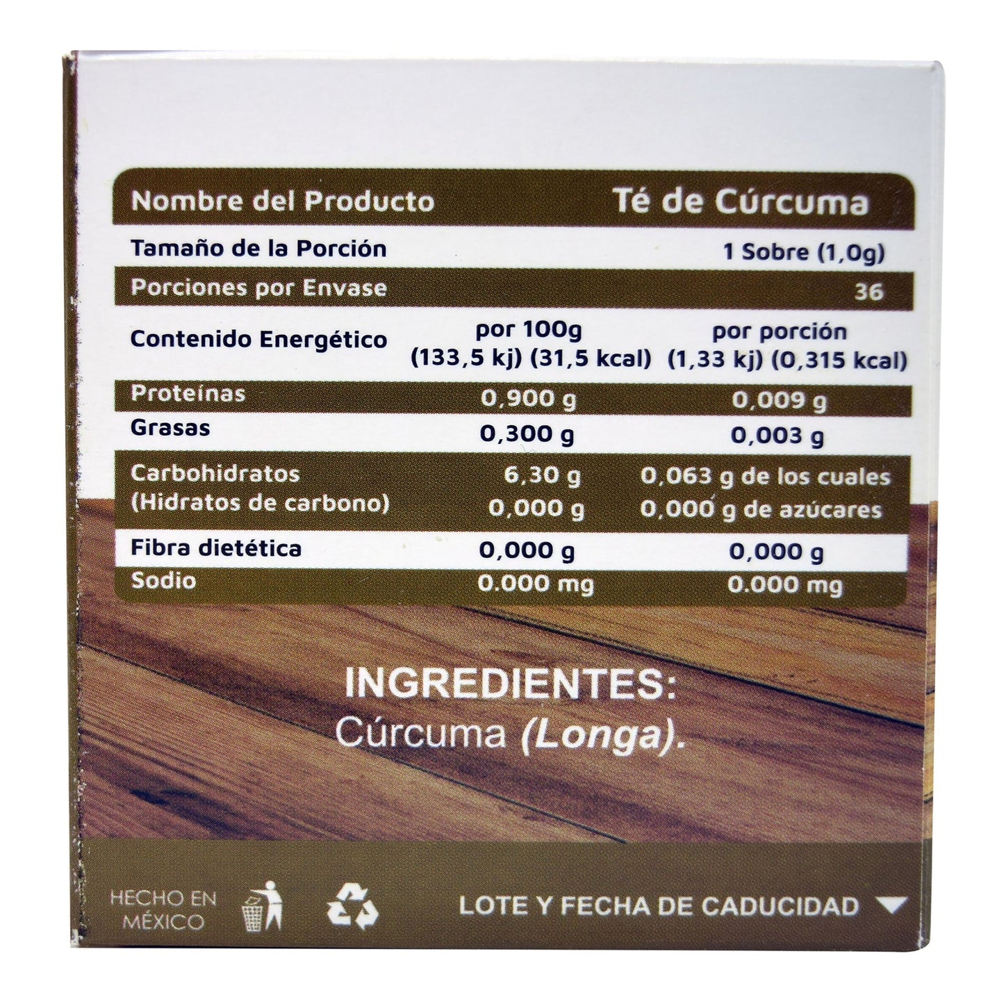 Te De Curcuma 36 Sobres (VIDANAT/INFUSIONES)