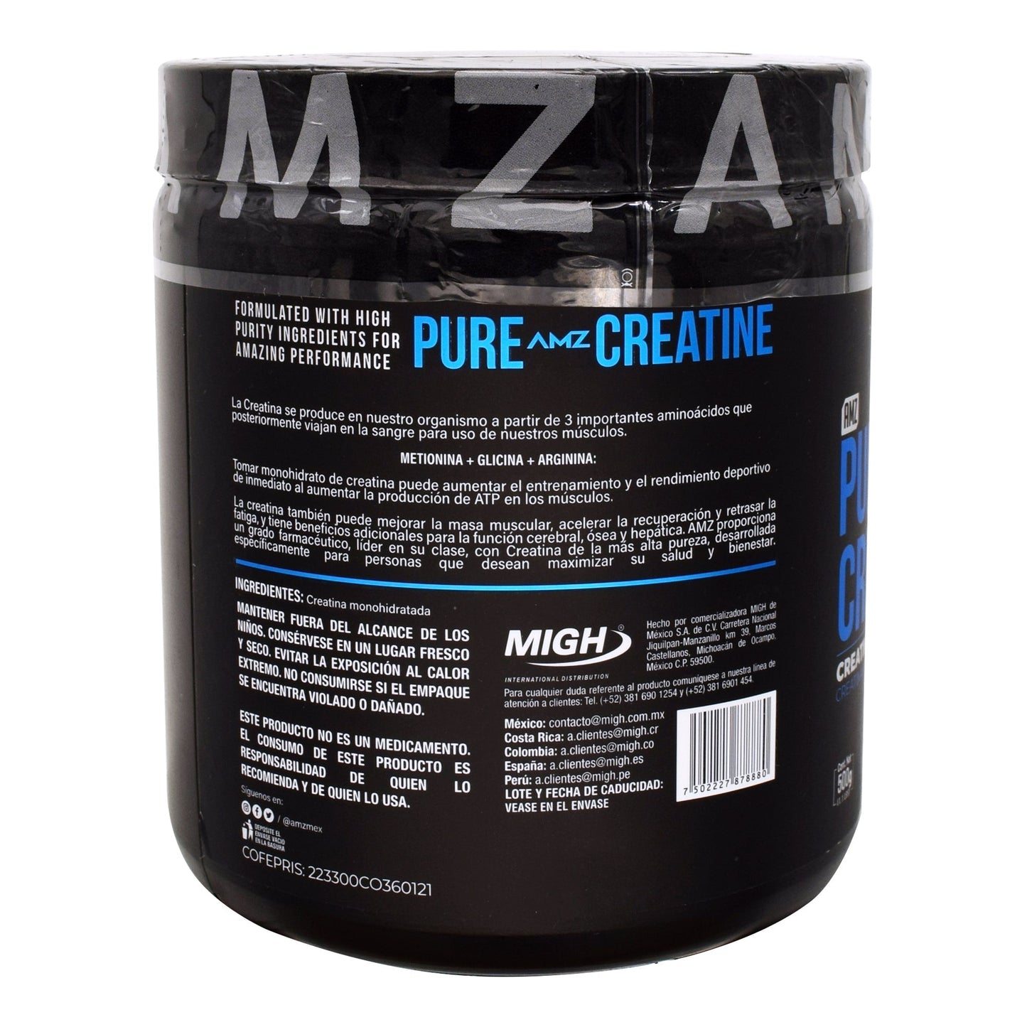 Creatina 500 G (AMAZING NUTRITION)