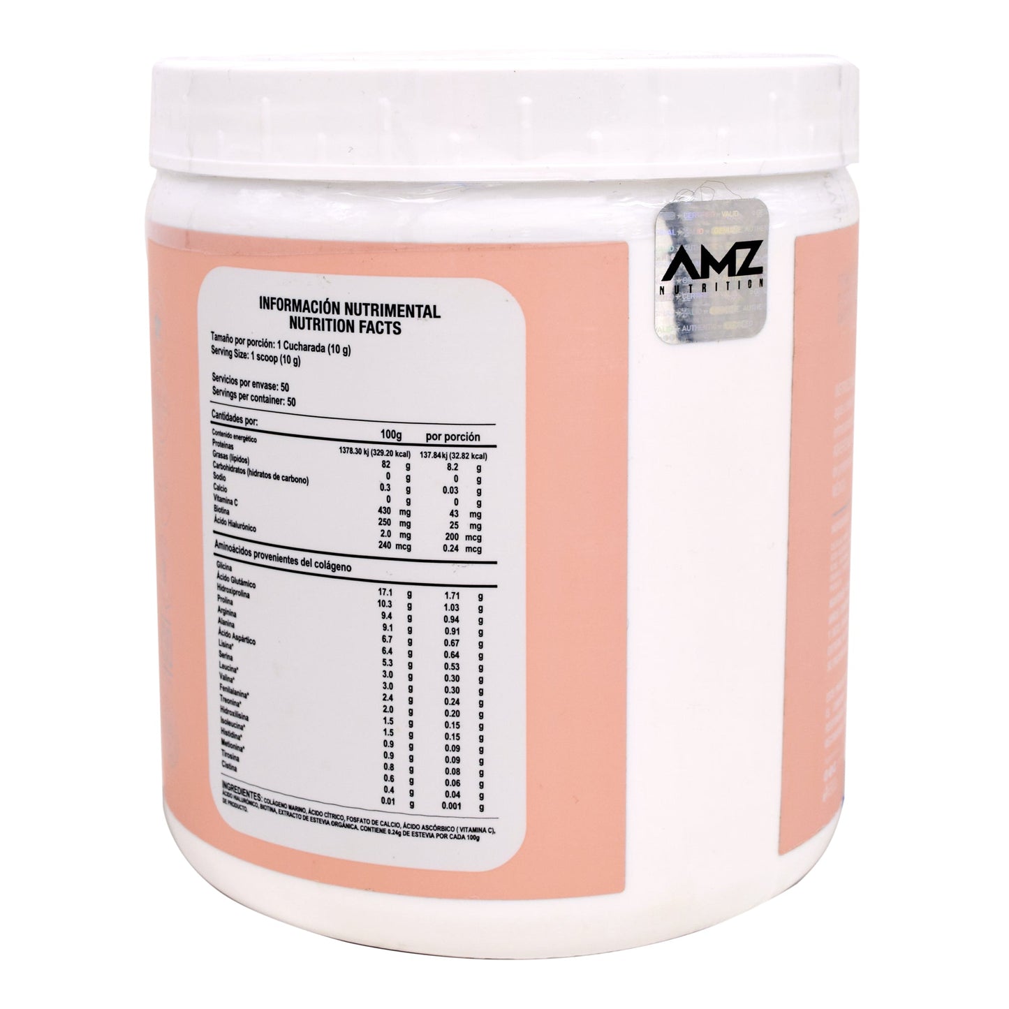 Colageno Vitamina C Calcio Acido Hialuronico Biotina 500 G (AMZ)