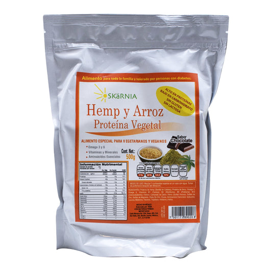 Proteina De Hemp Y Arroz Sab Chocolate 500 G (GOLDEN HARVEST)