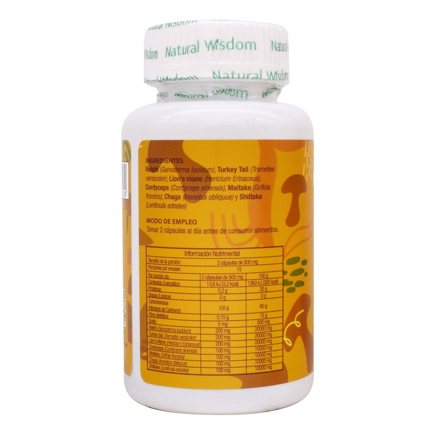 Mushroom Complex 30 Cápsulas (NATURAL WISDOM)