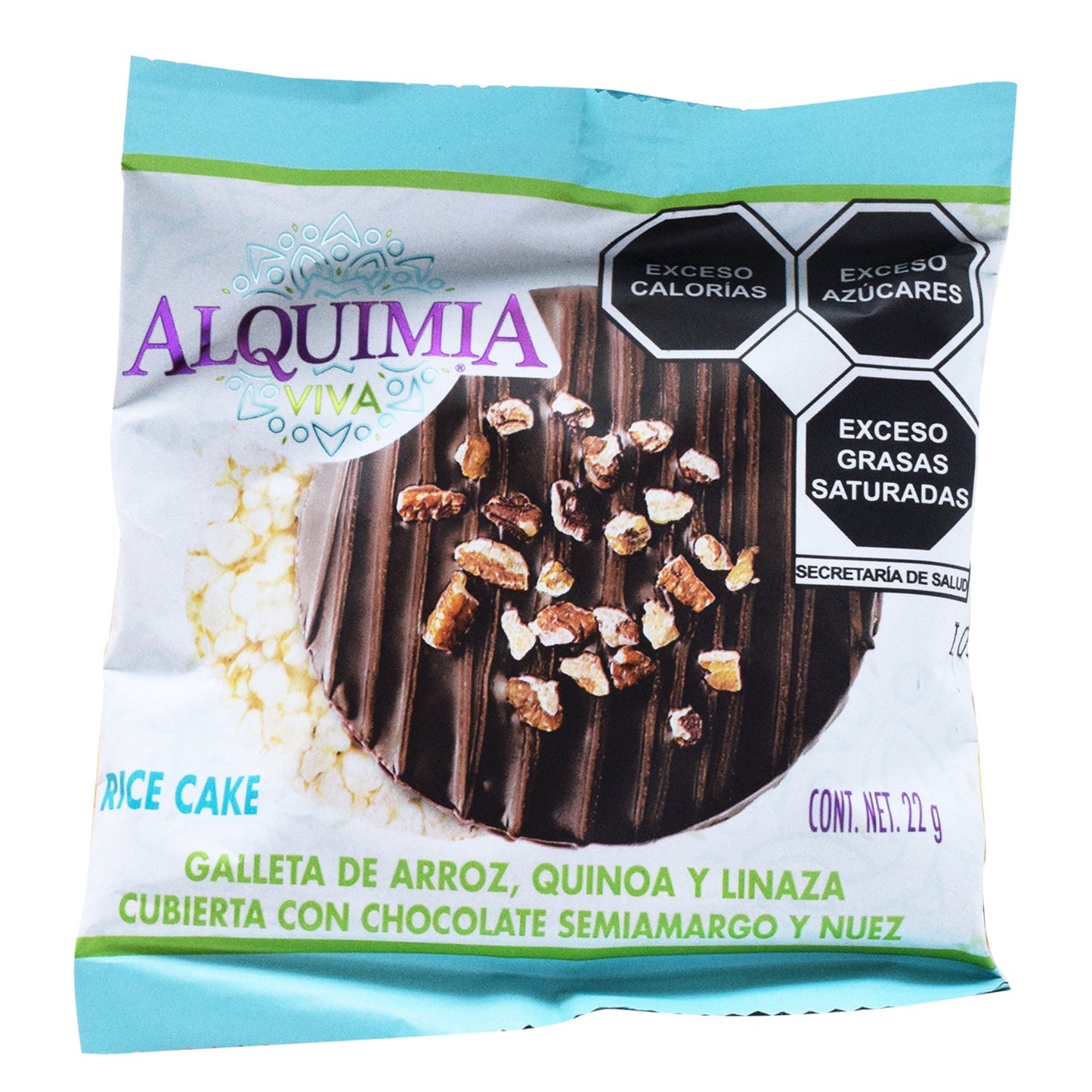 Galleta De Arroz Quinoa Nuez 22 G (Paquete 6) (ALQUIMIA)