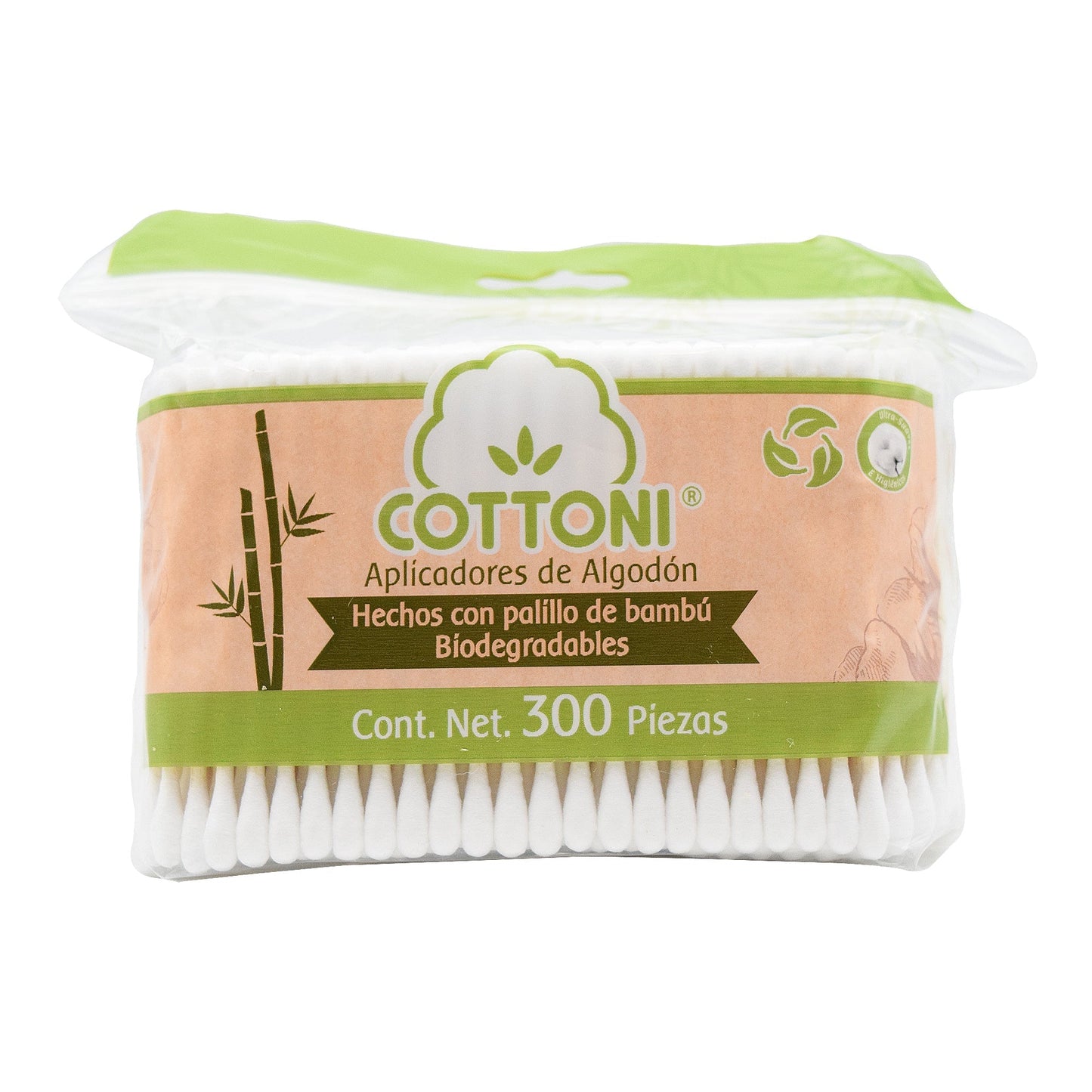 Aplicador De Algodon 300 Pzas (COTTONI)