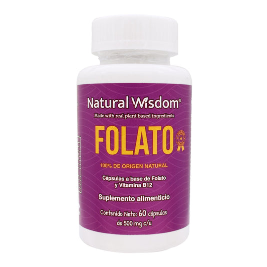 Folato 60 Cápsulas (NATURAL WISDOM)