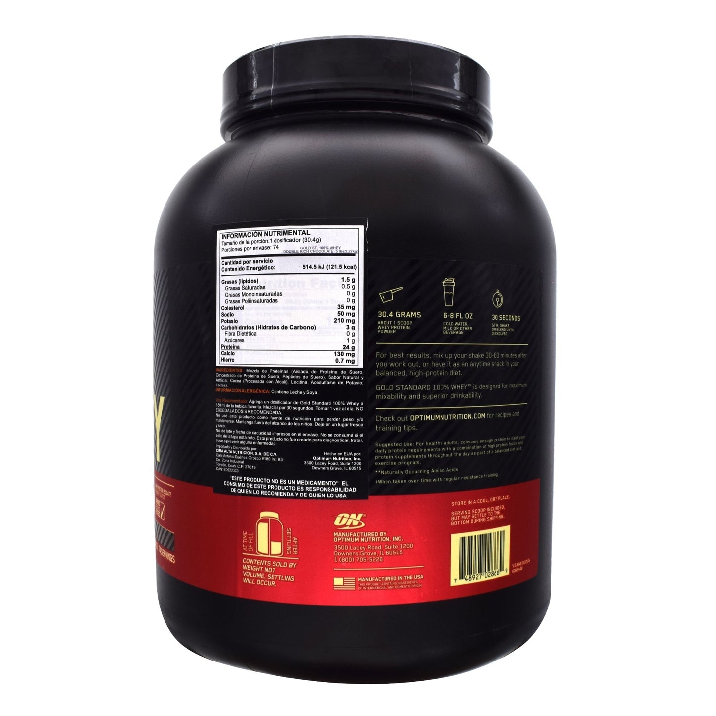 On 100% Whey Gold Std Double Chocolate 5 Lb (OPTIMUM NUTRITION)