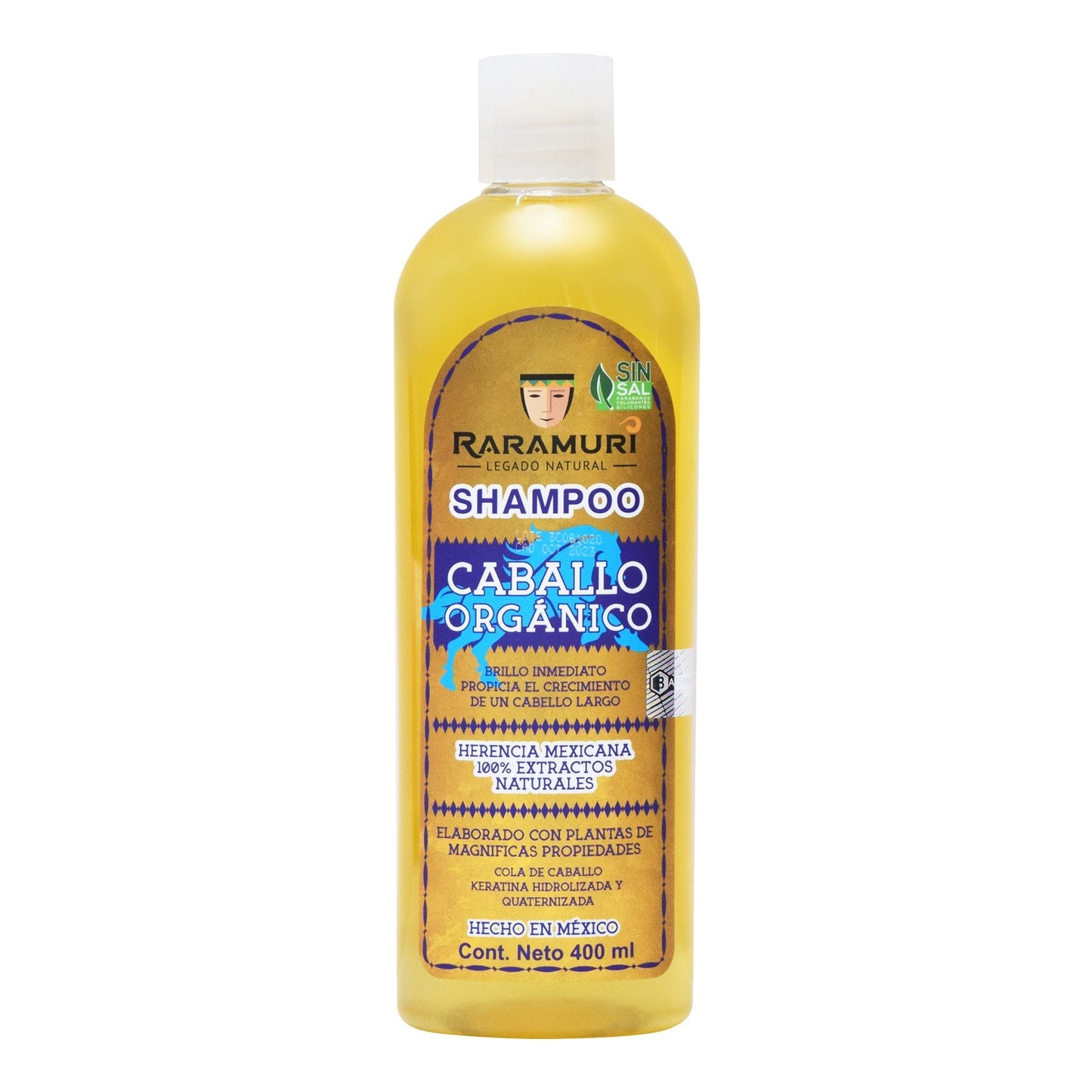 Shampoo Caballo Organico 400 Mililitros (RARAMURI)