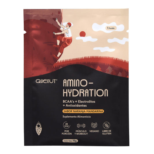 Amino Hydration Naranja Mandarina 10 G (PAQUETE 12) (QUENUT)