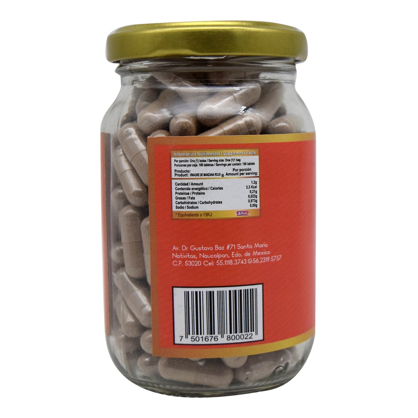 Vinagre De Manzana 180 Cápsulas (LIFELIKE TAO)