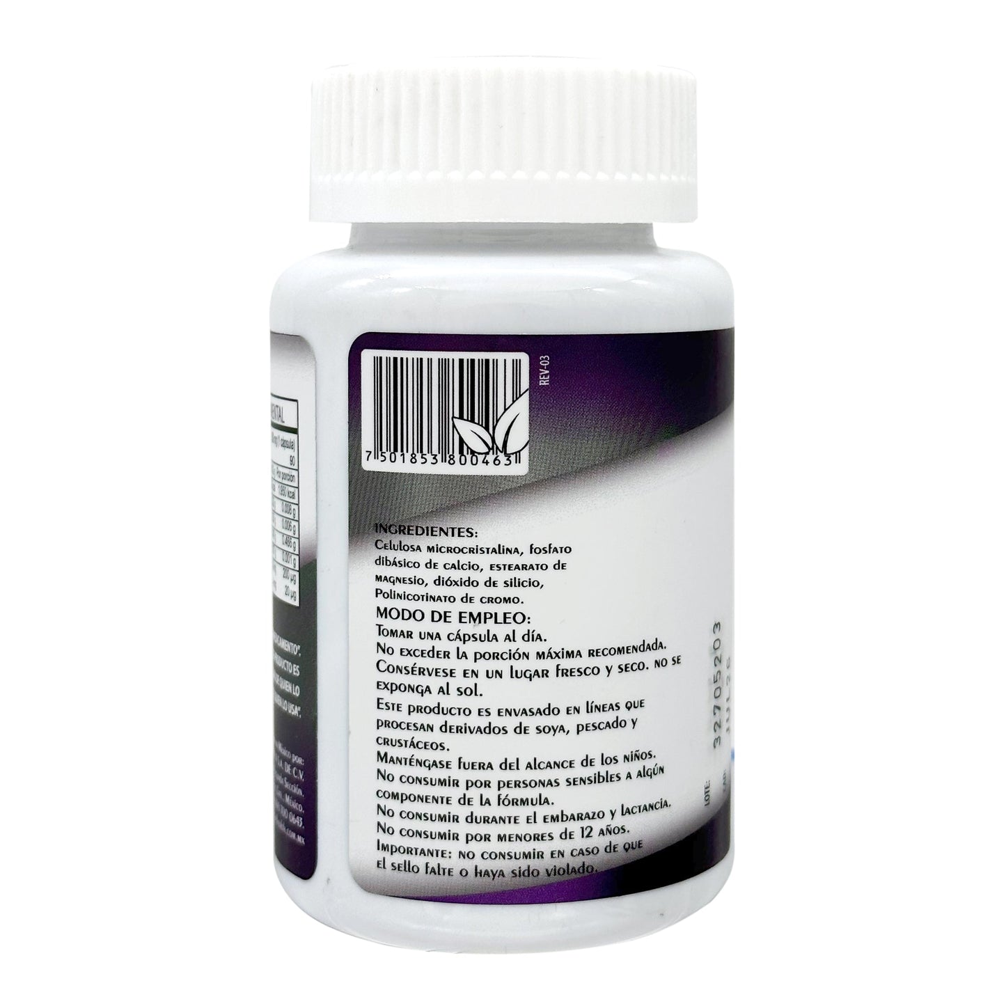 Polinicotinato De Cromo 90 Cápsulas (NATURAL HEALTH)