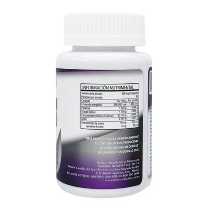 Polinicotinato De Cromo 90 Cápsulas (NATURAL HEALTH)