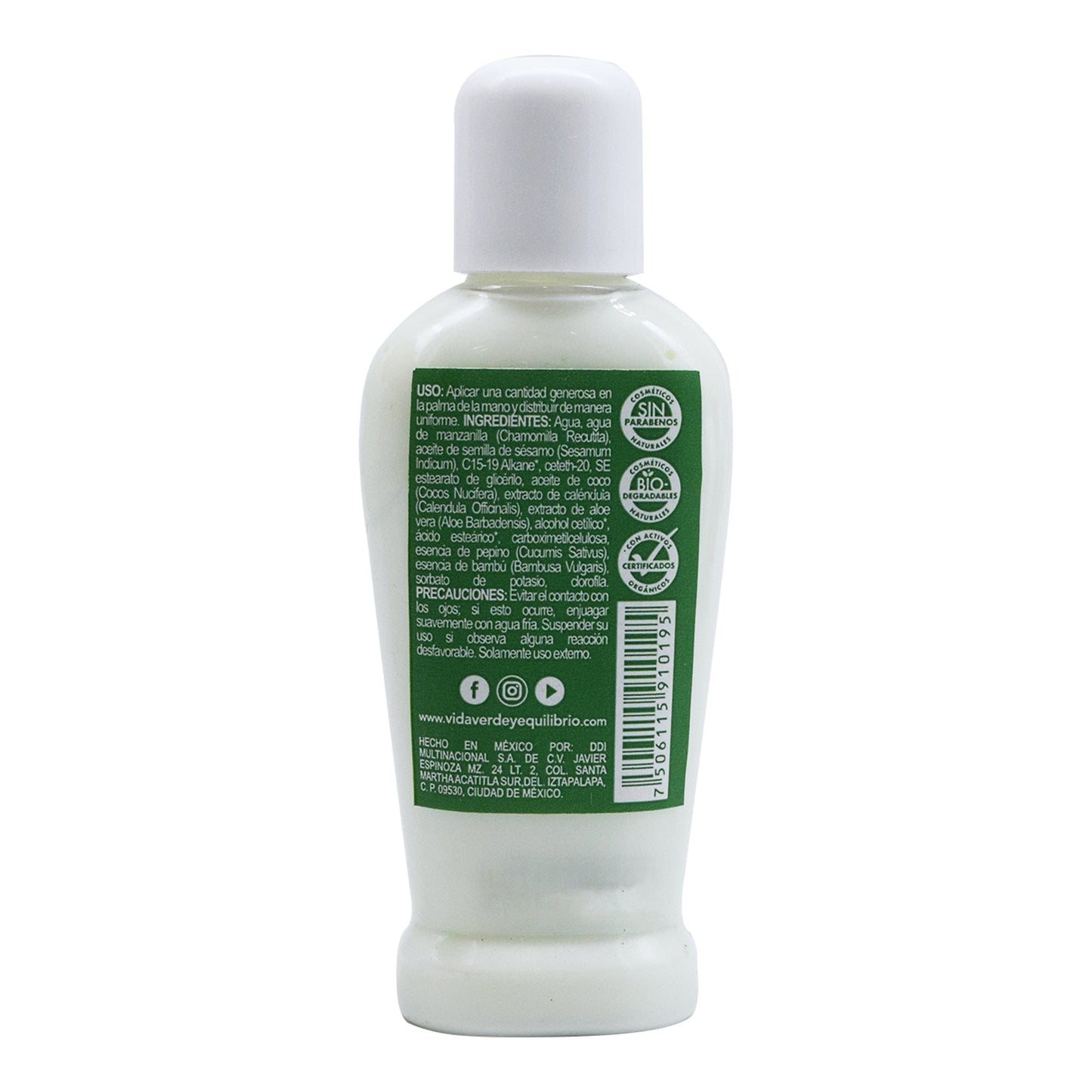 Crema Para Manos Bambu Pepino 30 Mililitros (VIDA VERDE Y E.)