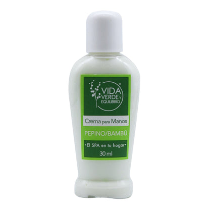 Crema Para Manos Bambu Pepino 30 Mililitros (VIDA VERDE Y E.)