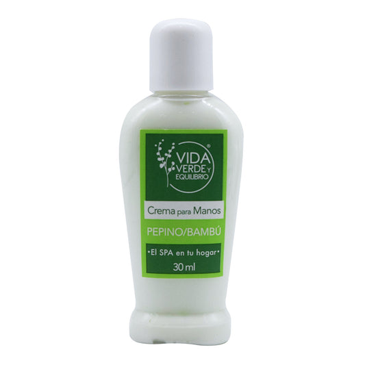 Crema Para Manos Bambu Pepino 30 Mililitros (VIDA VERDE Y E.)