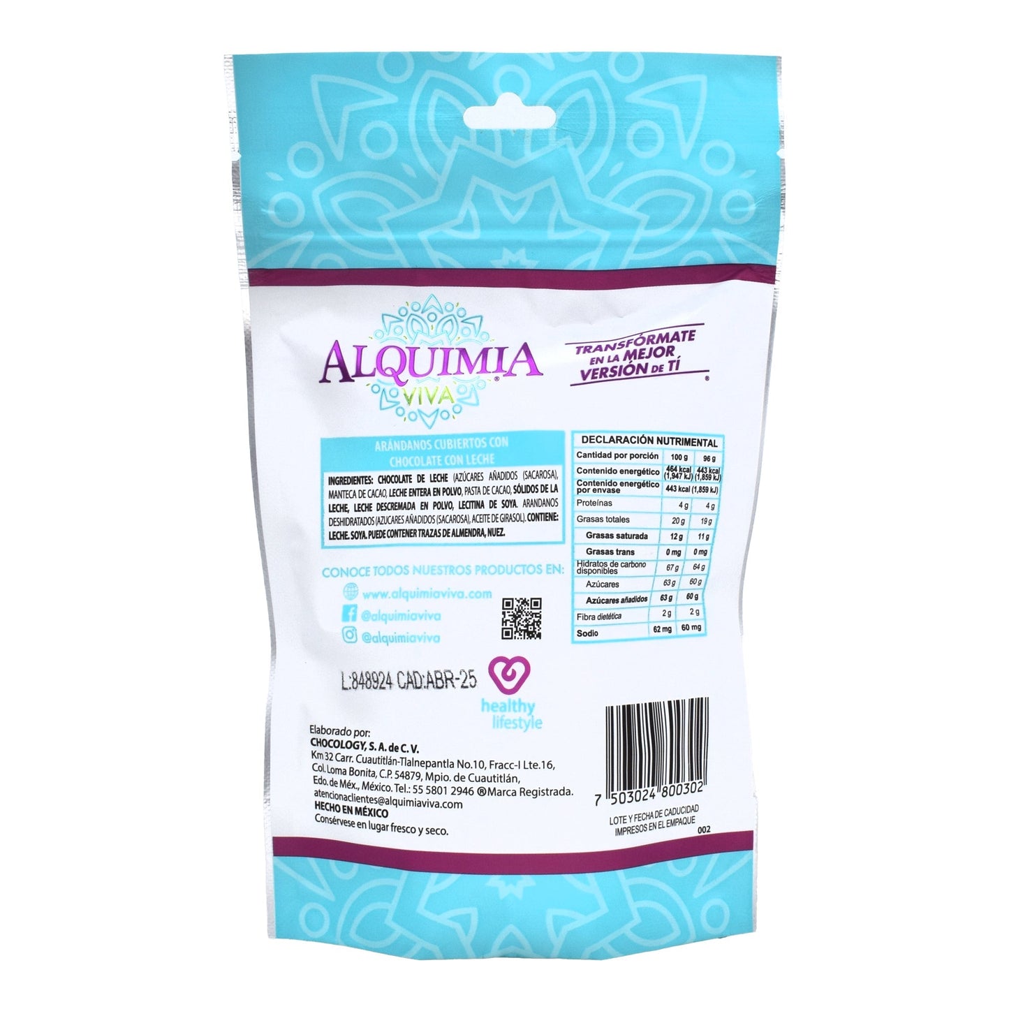 Arandano Con Chocolate 96 G (ALQUIMIA)