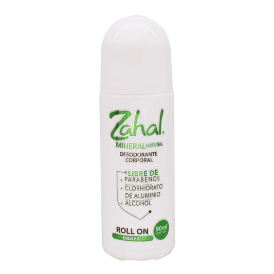 Desodorante Cristal Roll On Unisex 90Mililitros (ZAHAL)