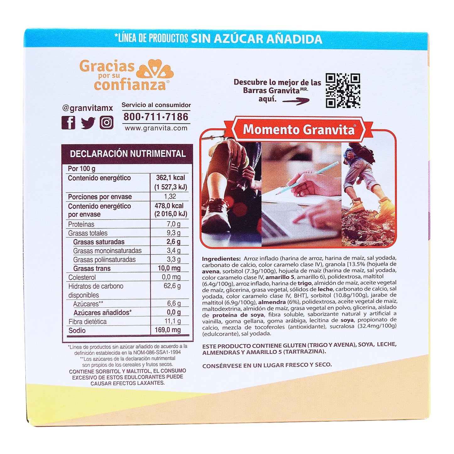 Barra De Cereal Sab Vainilla 22 G (Paquete 6) (GRANVITA)