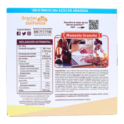 Barra De Cereal Sab Vainilla 22 G (Paquete 6) (GRANVITA)
