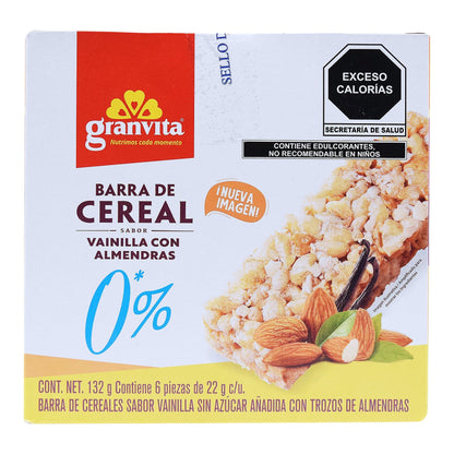 Barra De Cereal Sab Vainilla 22 G (Paquete 6) (GRANVITA)