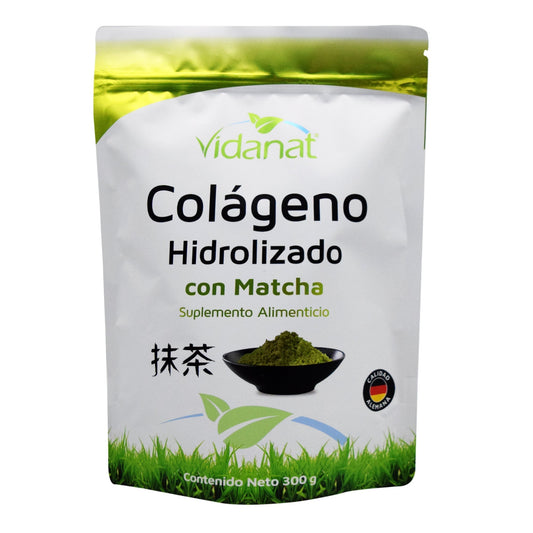 Colageno Hidrolizado Puro Con Matcha 300 G (VIDANAT/VITAMINAS)