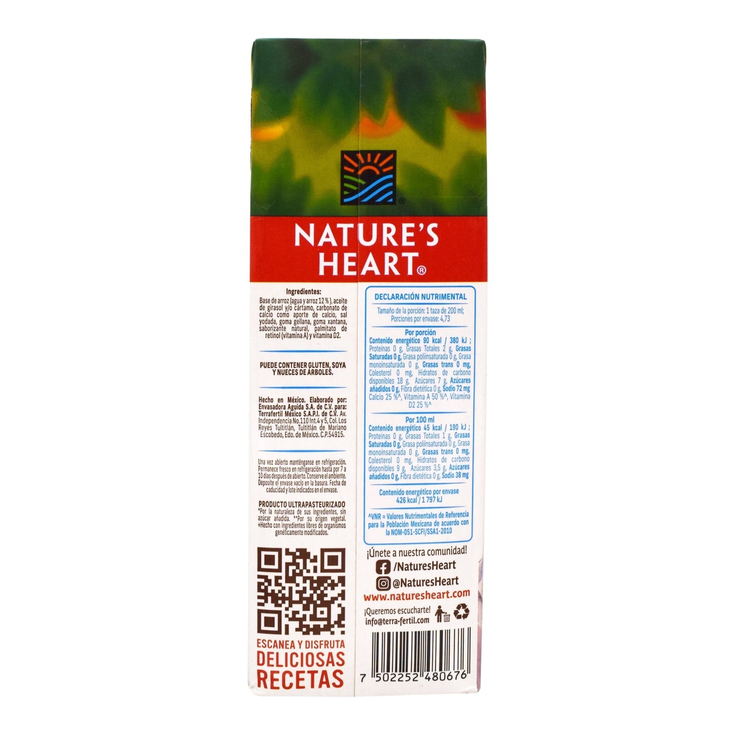 Bebida De Arroz  946 Mililitros (NATURES HEART)