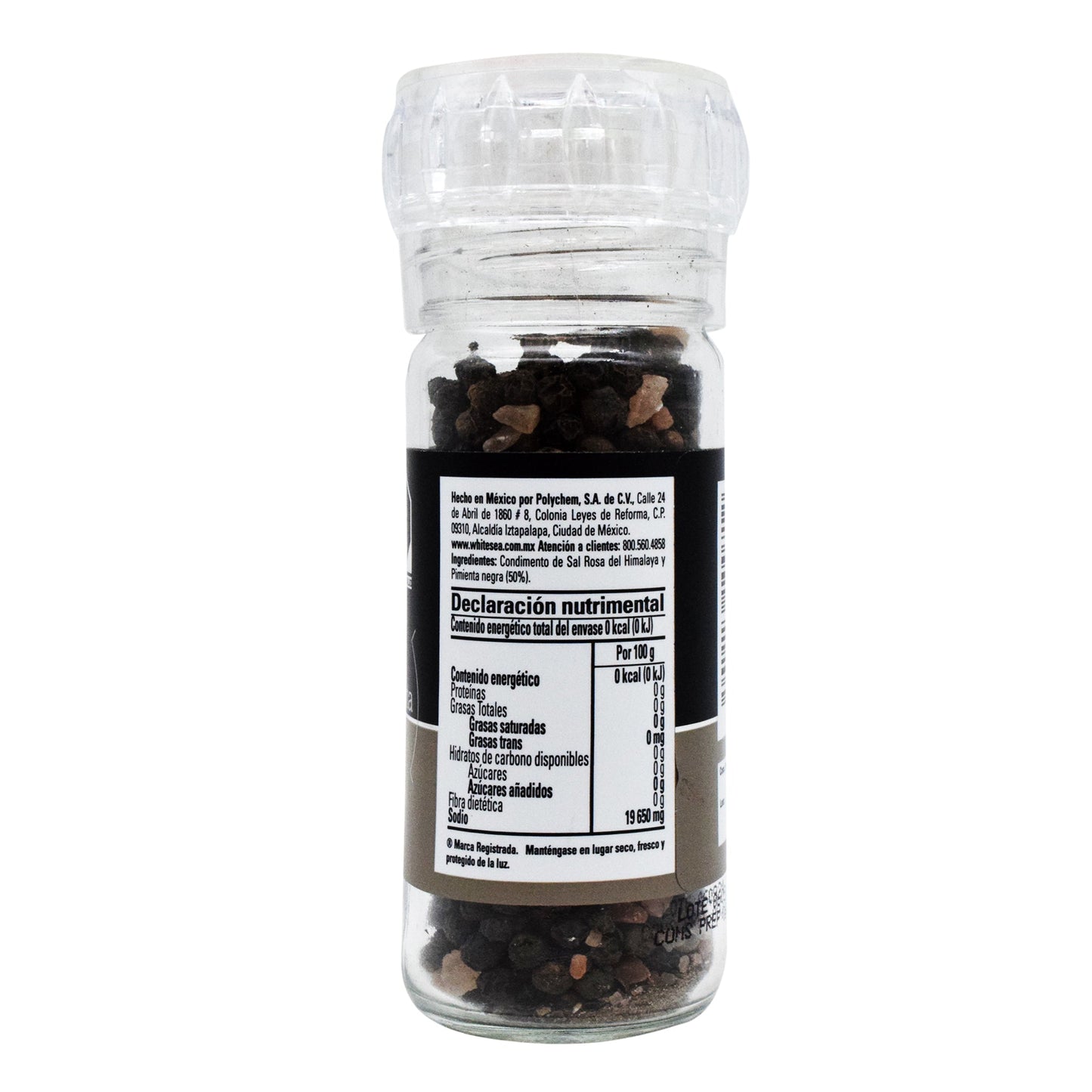 Sazonador De Pimienta Con Sal Rosa Del Himalaya 80 G (WHITE SEA)