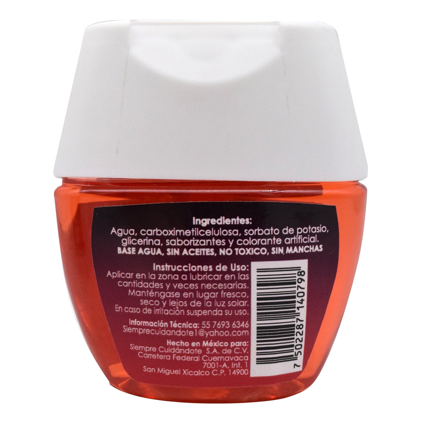 Lubricante Frambuesa 75 Mililitros (VELVET)