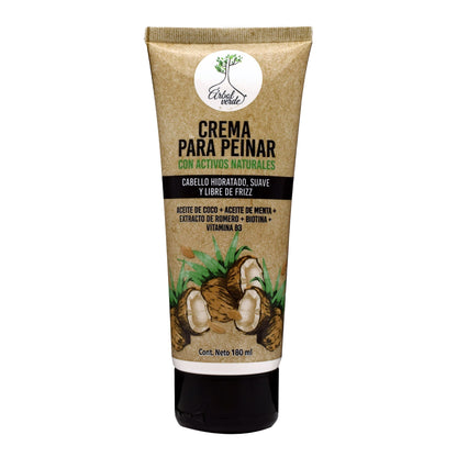 Crema Para Peinar Con Aceite De Coco 180 Mililitros (ARBOL VERDE)