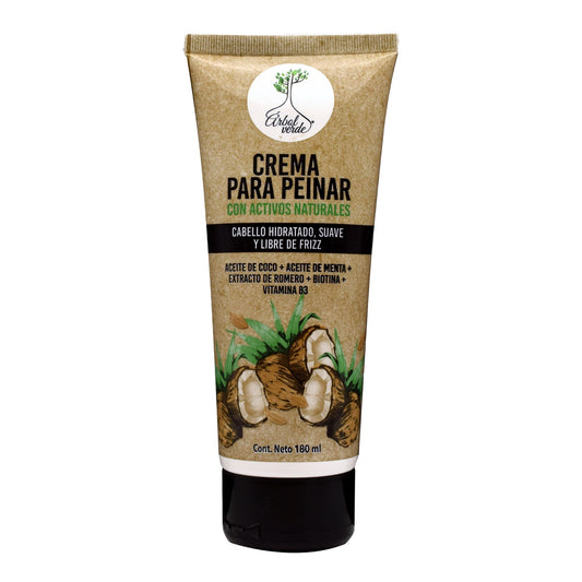 Crema Para Peinar Con Aceite De Coco 180 Mililitros (ARBOL VERDE)