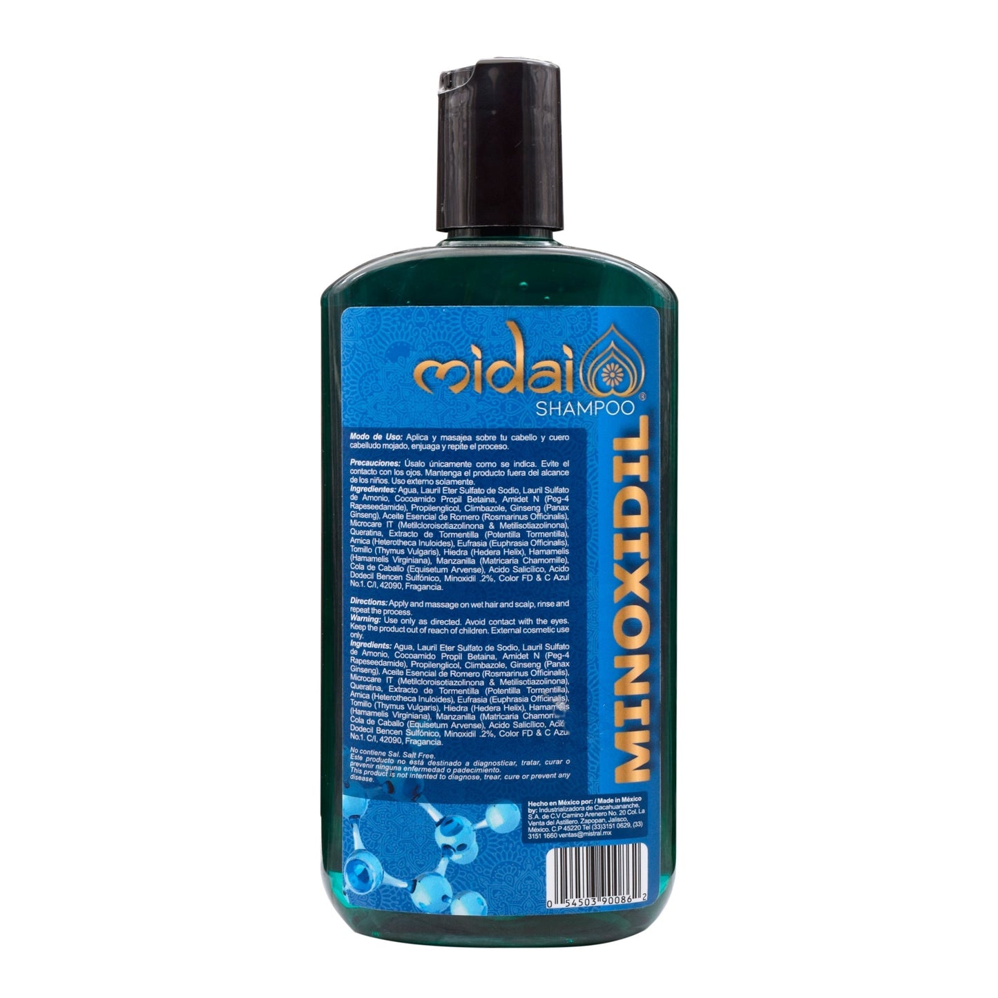 Shampoo Minoxidil Keratina 500 Mililitros (Midai)