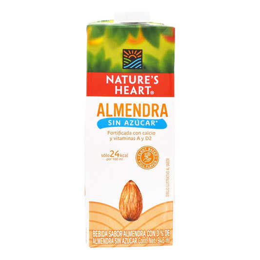 Bebida De Almendra Sin Azucar 946 Mililitros (NATURES HEART)