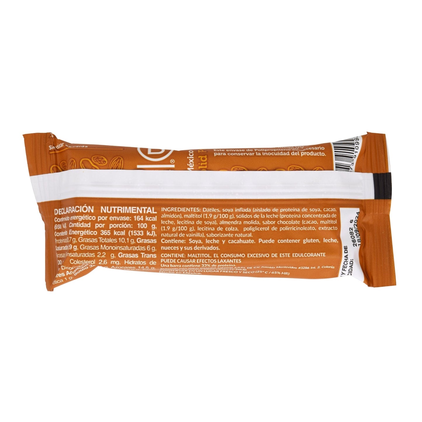Barra Proteina Caramelo 45 G (Paquete 16) (THE WILD FOODS)