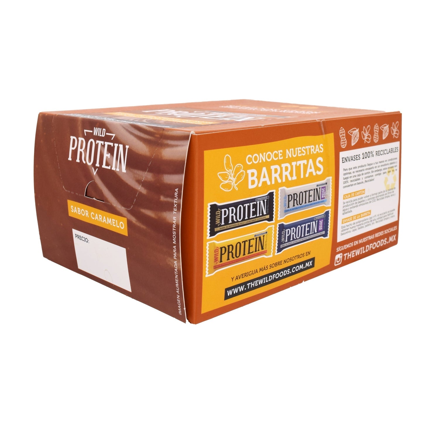 Barra Proteina Caramelo 45 G (Paquete 16) (THE WILD FOODS)
